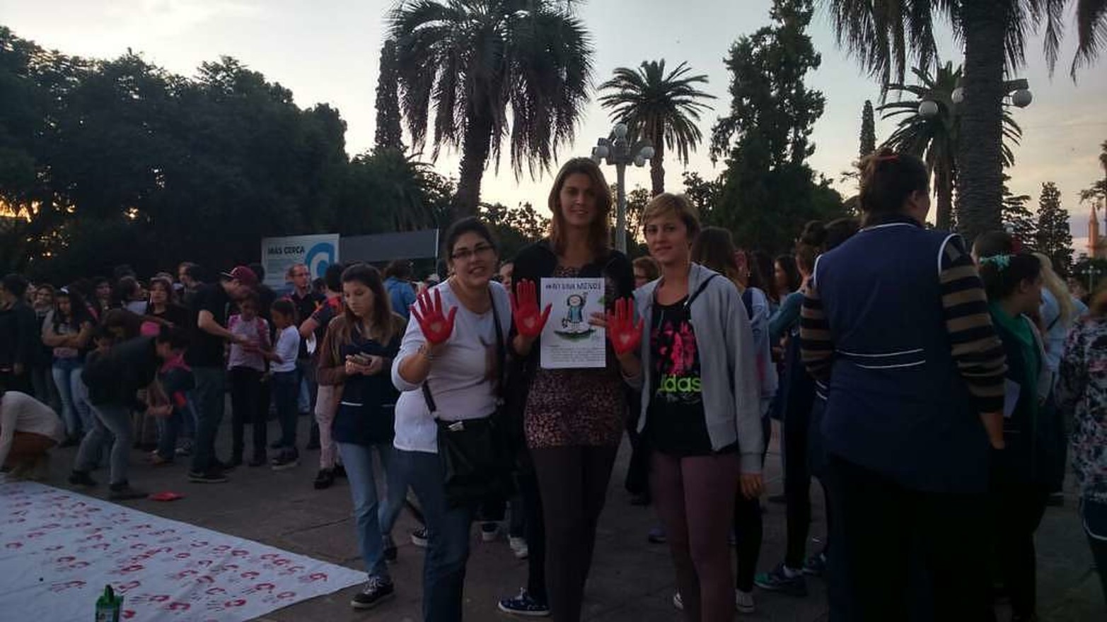 Marcha en la ciudad de Esperanza.