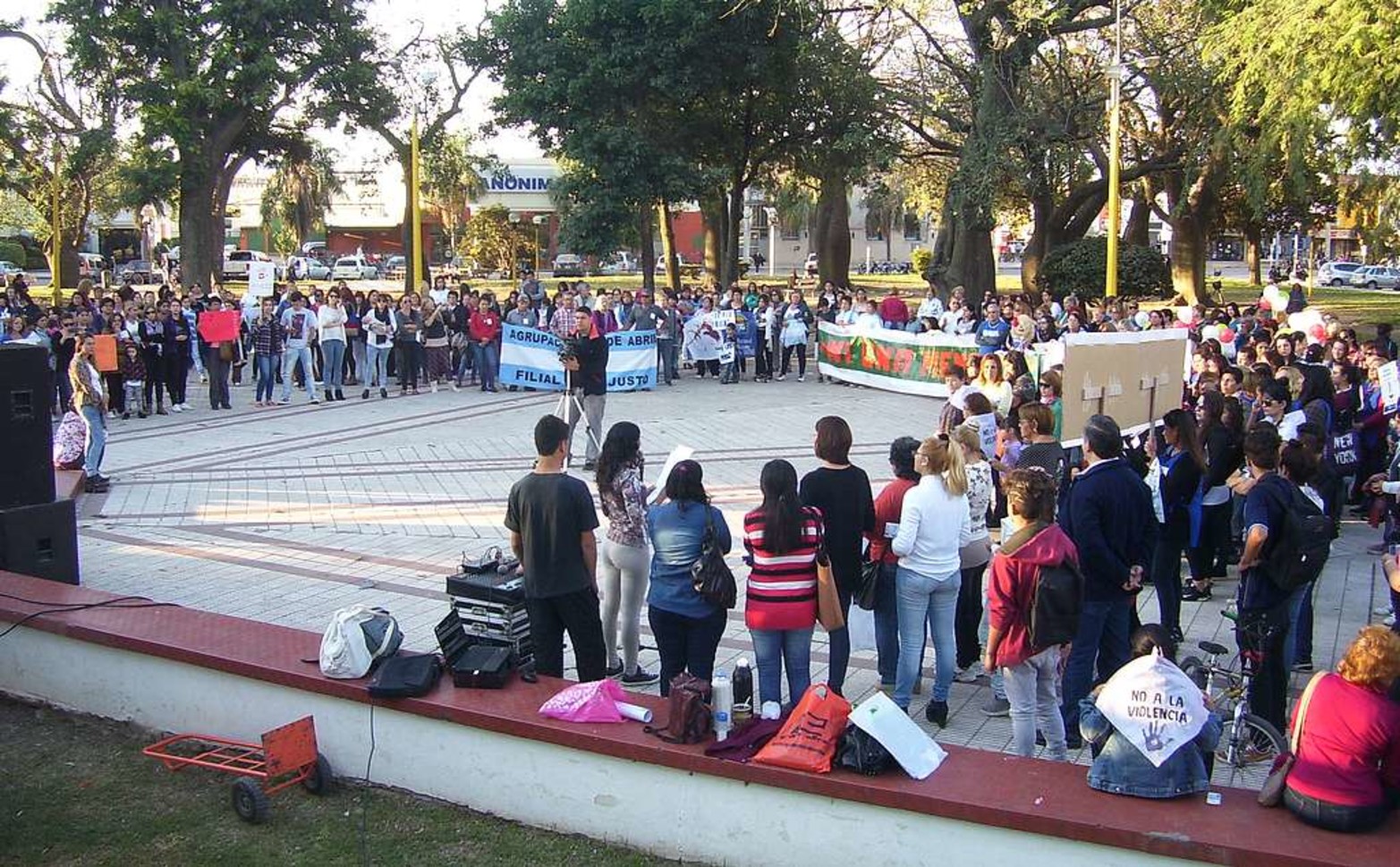 Manifestación en la ciudad de San Justo.