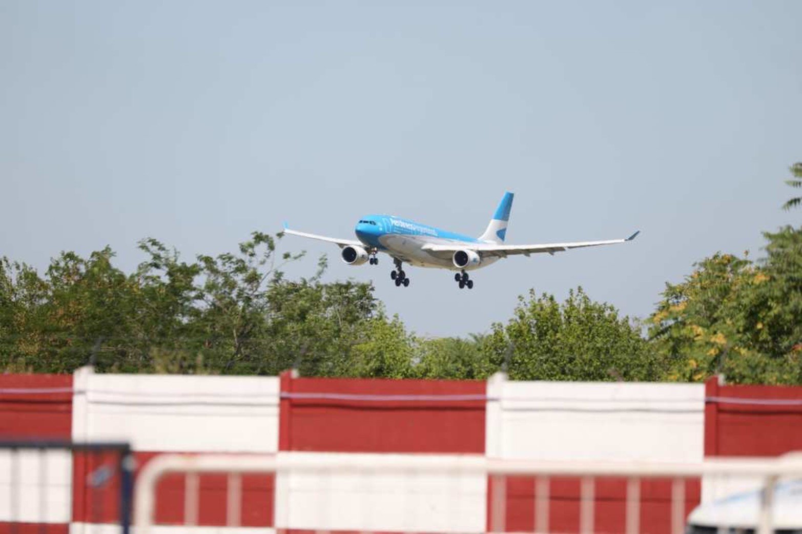 El arribo a Ezeiza a las 10.30 de la mañana.