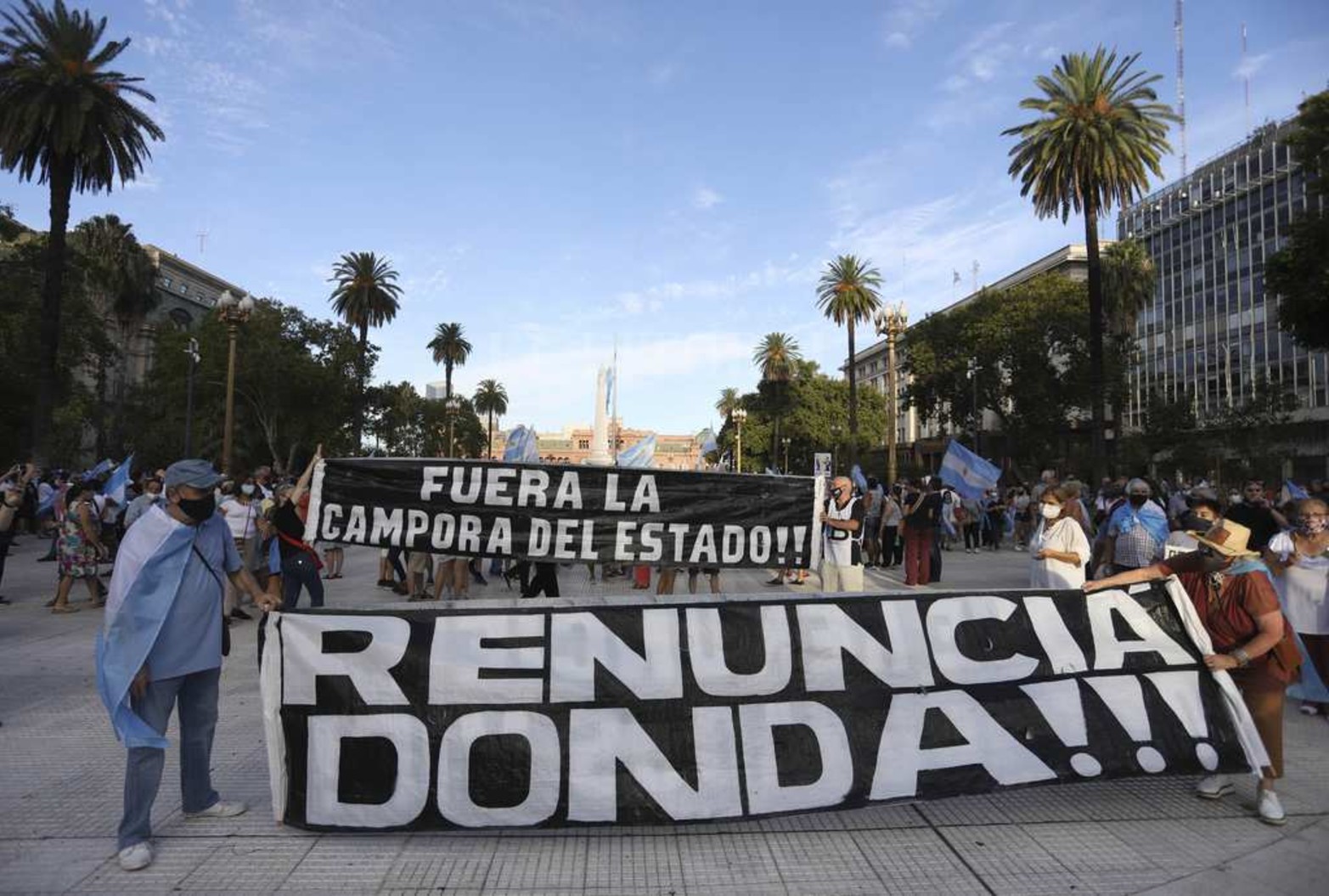 Frente a la casa Rosada fue la concentración en Capital Federal.