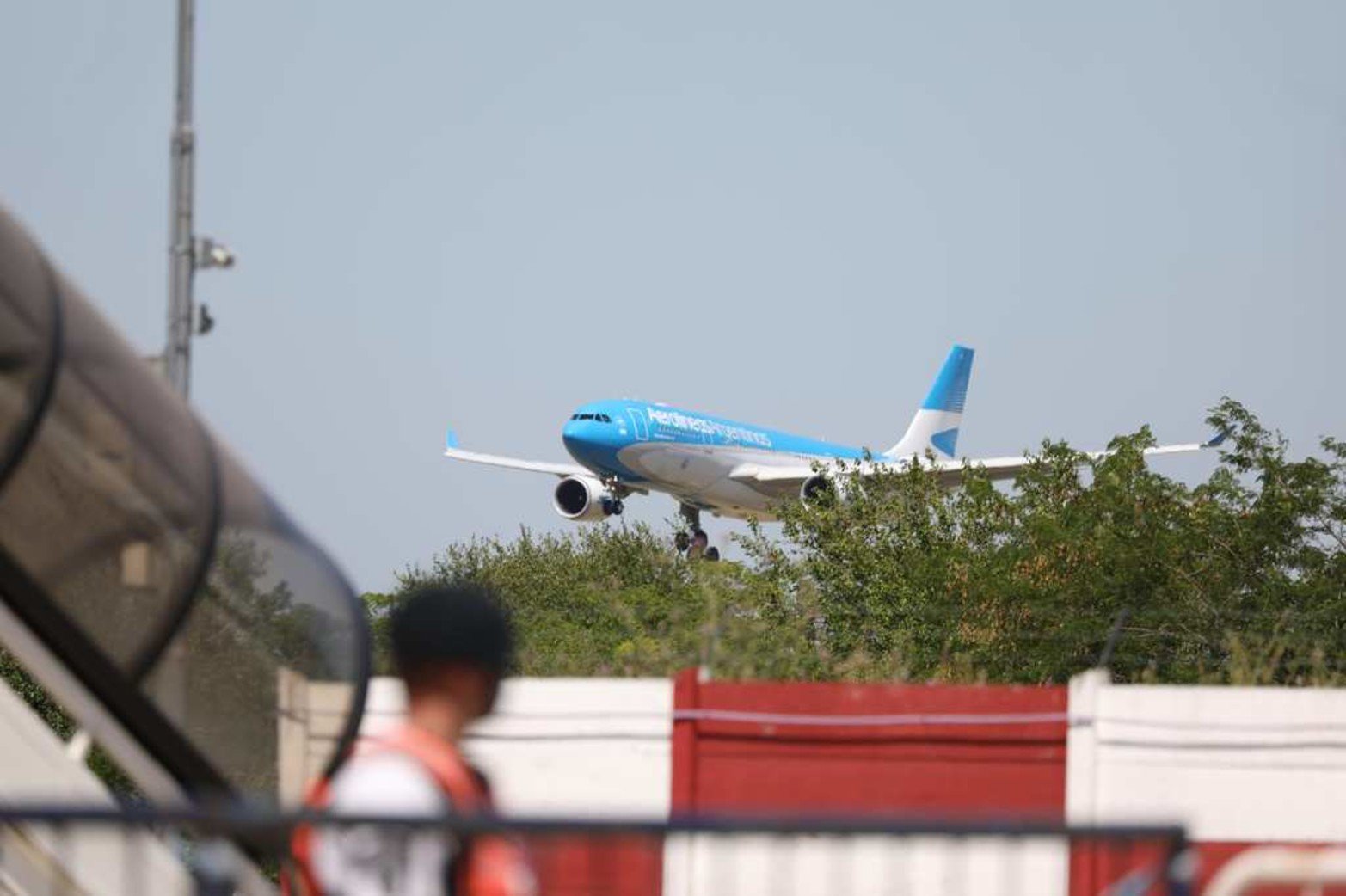 El arribo a Ezeiza a las 10.30 de la mañana.