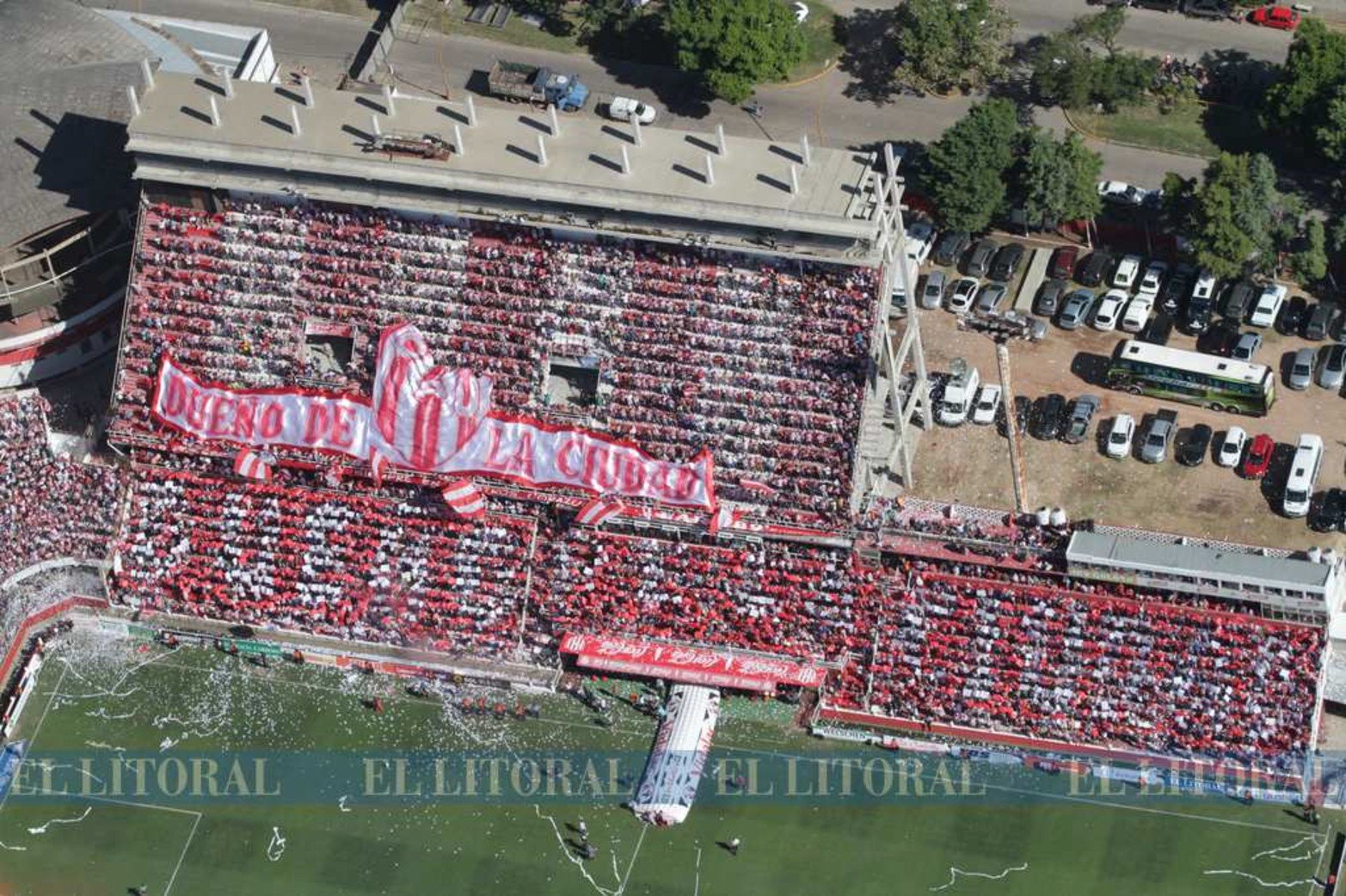 18 de marzo de 2017. Vista cenital de la nueva tribuna.