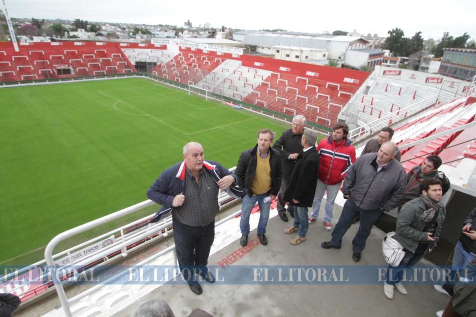 13 de agosto de 2015. Una de las visitas a la obra con el presidente del club Luis Spahn.