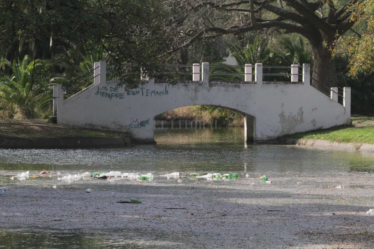 Hay sectores de los piletones que se encuentran con basura.