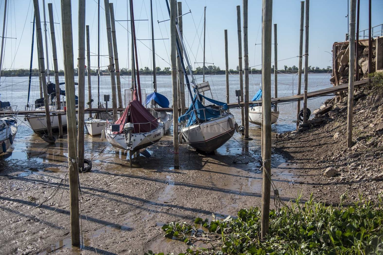 La bajante del Paraná bate récord histórico en Rosario.