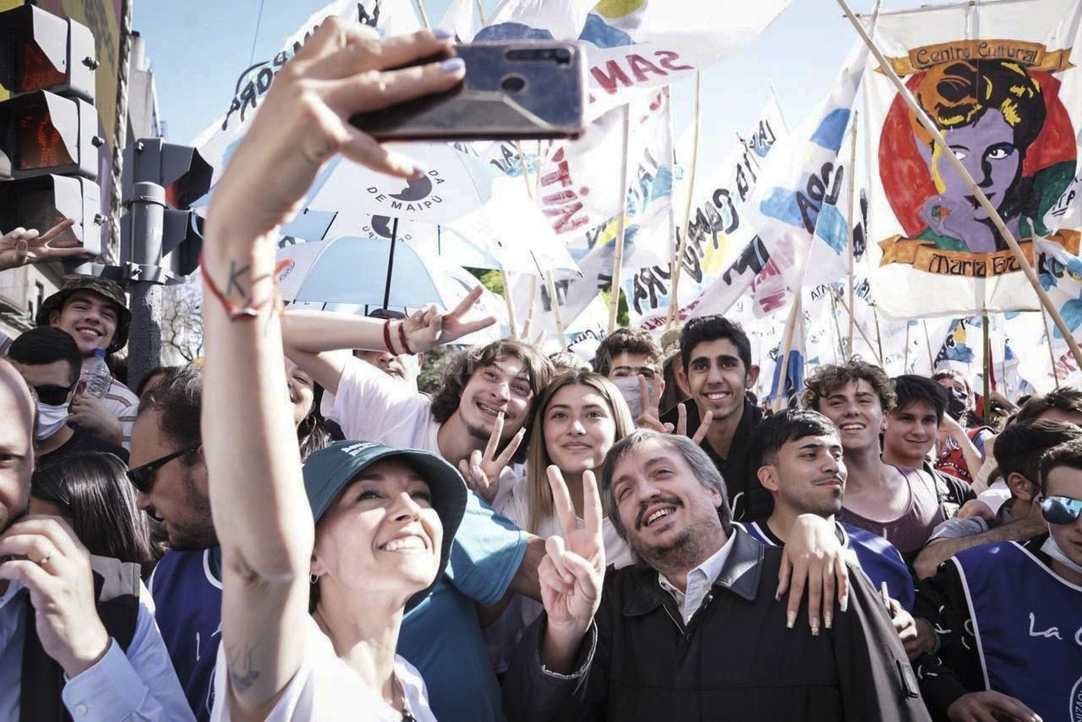 El presidente Alberto Fernández fue el único disertante en el acto por el Día de la Militancia que se realizó hoy en Plaza de Mayo.