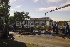 ELLITORAL_41007 |  Rodrigo Orellano El sector de siempre, donde se repitieron tres roturas del caño maestro en pocos meses.