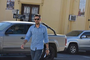 ELLITORAL_242266 |  Guillermo Di Salvatore El basquetbolista ingresó a tribunales a las 9.45 del miércoles y salió tras casi una hora de audiencia indagatoria.