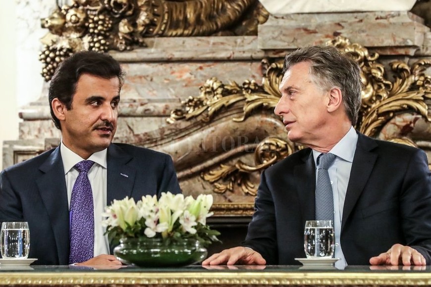 ELLITORAL_225296 |  dpa El presidente de Argentina, Mauricio Macri recibió el viernes al Emir de Qatar, Tamim bin Hamad Al Thani, a quien invitó a invertir en Vaca Muerta.