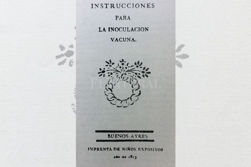 ELLITORAL_310889 |  Gentileza Portada del folleto publicado en Buenos Aires en 1813 con las instrucciones para vacunar