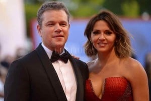 ELLITORAL_396178 |  Gentileza Matt Damon junto a su esposa Luciana Barroso, salteña que conoció en un bar de Miami