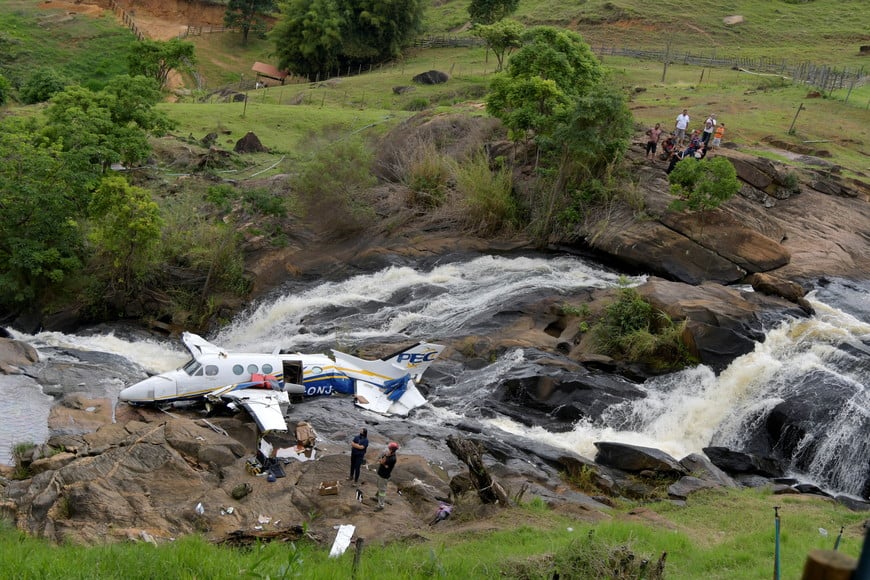 ELLITORAL_416158 |  REUTERS. La avioneta en la cual se accidentó la cantante.