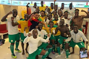 ELLITORAL_447029 |  Gentileza El festejo de los jugadores senegaleses tras la clasificación al Mundial