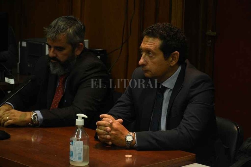ELLITORAL_444396 |  Guillermo Di Salvatore. Los fiscales Andrés Marchi y Estanislao Giavedoni, expresaron su  conformidad  con el fallo del tribunal.