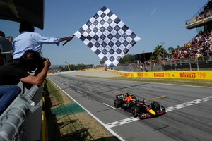 Formula One F1 - Spanish Grand Prix - Circuit de Barcelona-Catalunya, Barcelona, Spain - May 22, 2022
Red Bull's Max Verstappen crosses the line to win the race Pool via REUTERS/Manu Fernandez     TPX IMAGES OF THE DAY