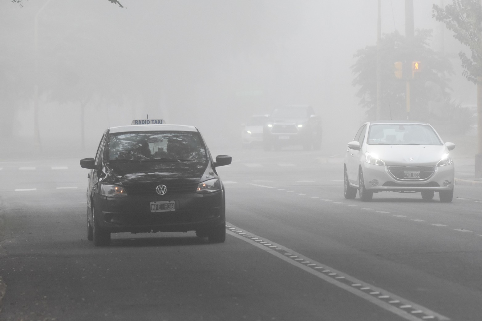 Visibilidad reducida por neblina en Santa Fe y la región.Foto Flavio Raina