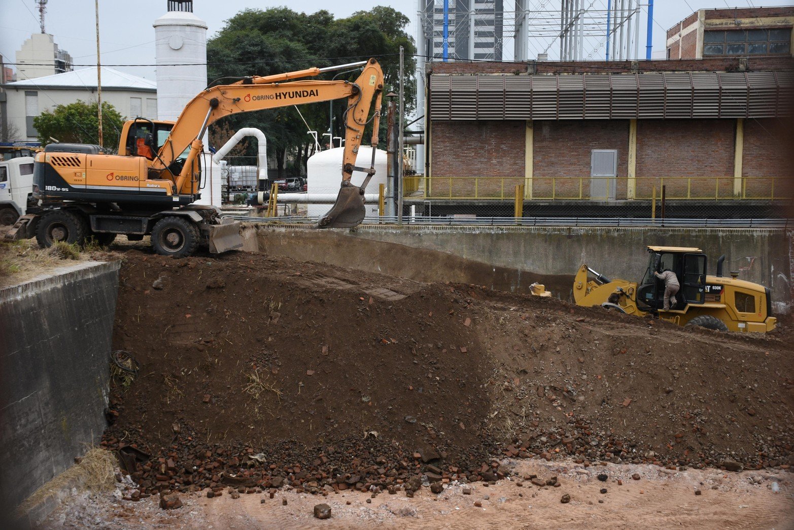 Comenzó la obra de ampliación de la planta potabilizadora de agua en la ciudad de Santa Fe. Foto Pablo Aguirre