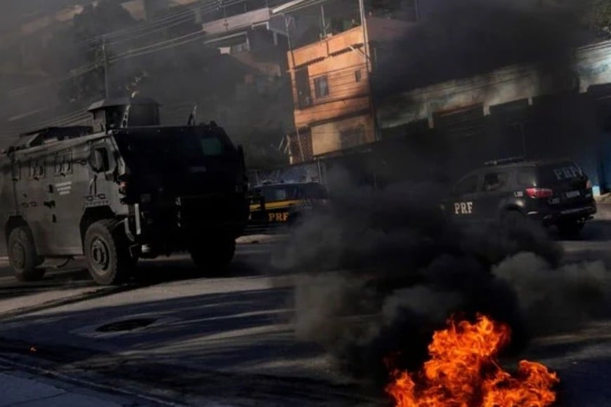 Un operativo policial en una favela de Río de Janeiro, Brasil,