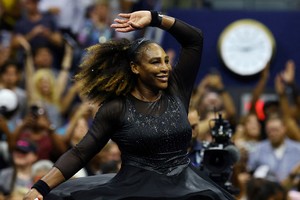 Tennis - U.S. Open - Flushing Meadows, New York, United States - August 29, 2022
Serena Williams of the U.S. celebrates winning her first round match against Montenegro's Danka Kovinic REUTERS/Mike Segar     TPX IMAGES OF THE DAY