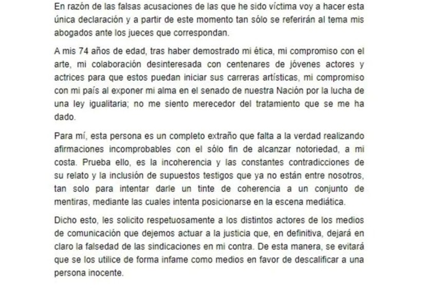 El comunicado de Pepe Cibrián ante la denuncia de abuso en su contra