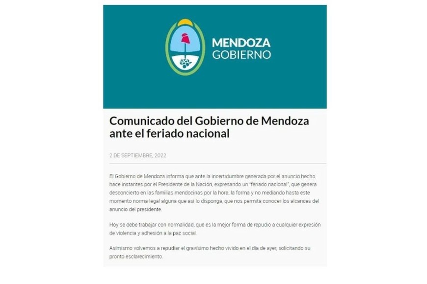 Comunicado de Mendoza