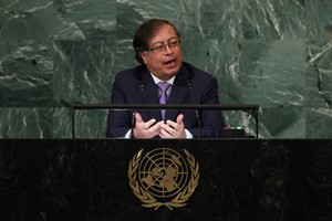 Colombia's President Gustavo Petro addresses the 77th Session of the United Nations General Assembly at U.N. Headquarters in New York City, U.S., September 20, 2022. REUTERS/Brendan McDermid