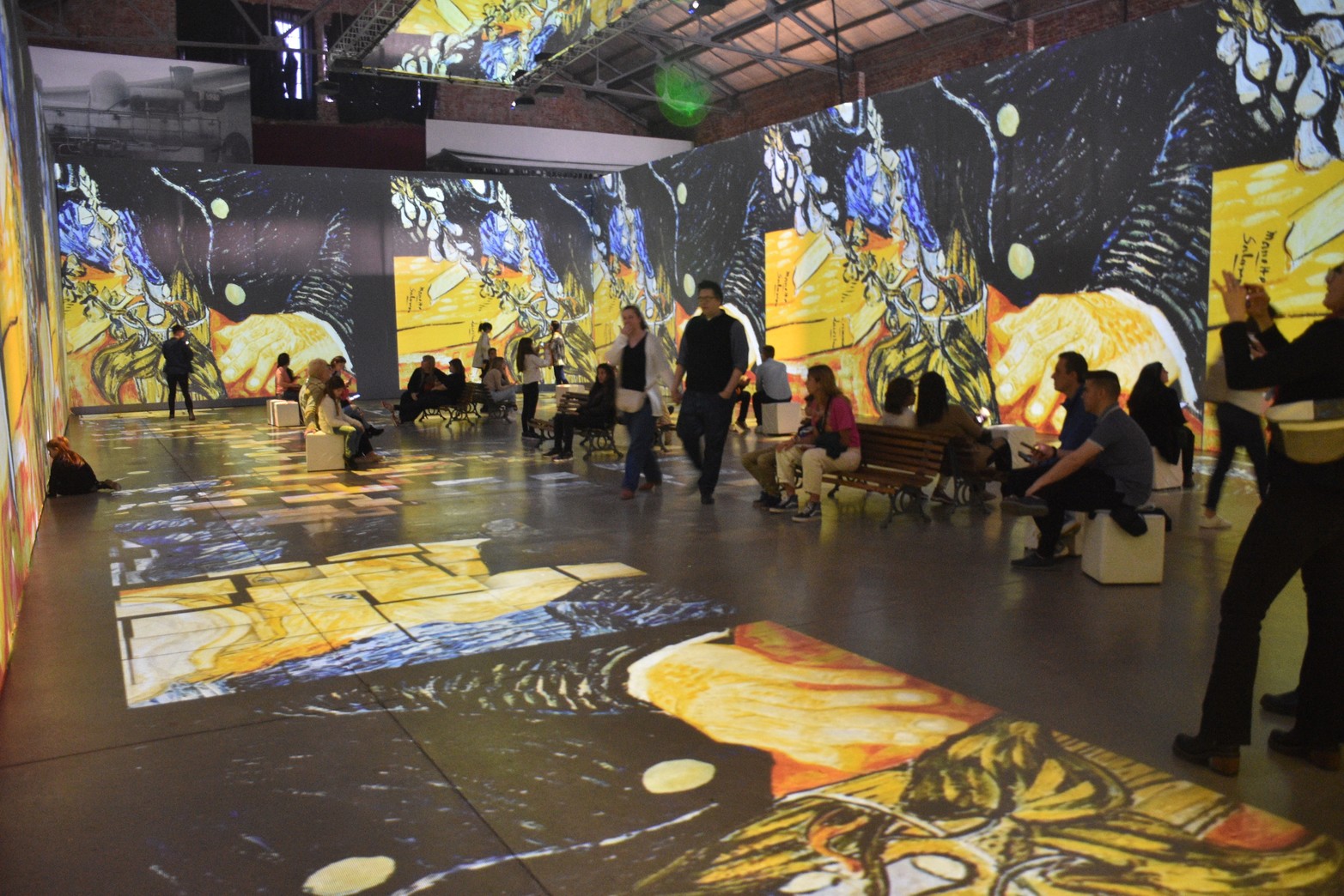 Van Gogh experiencia de arte inmersa.Se trata de un espectáculo multimedia inmersivo para todo público. Foto Flavio Raina