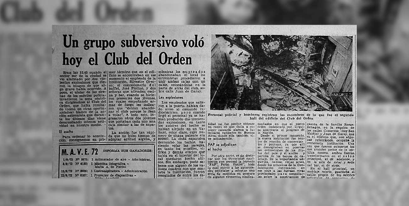 50 años del atentado en el edificio del Club del Orden - El Litoral