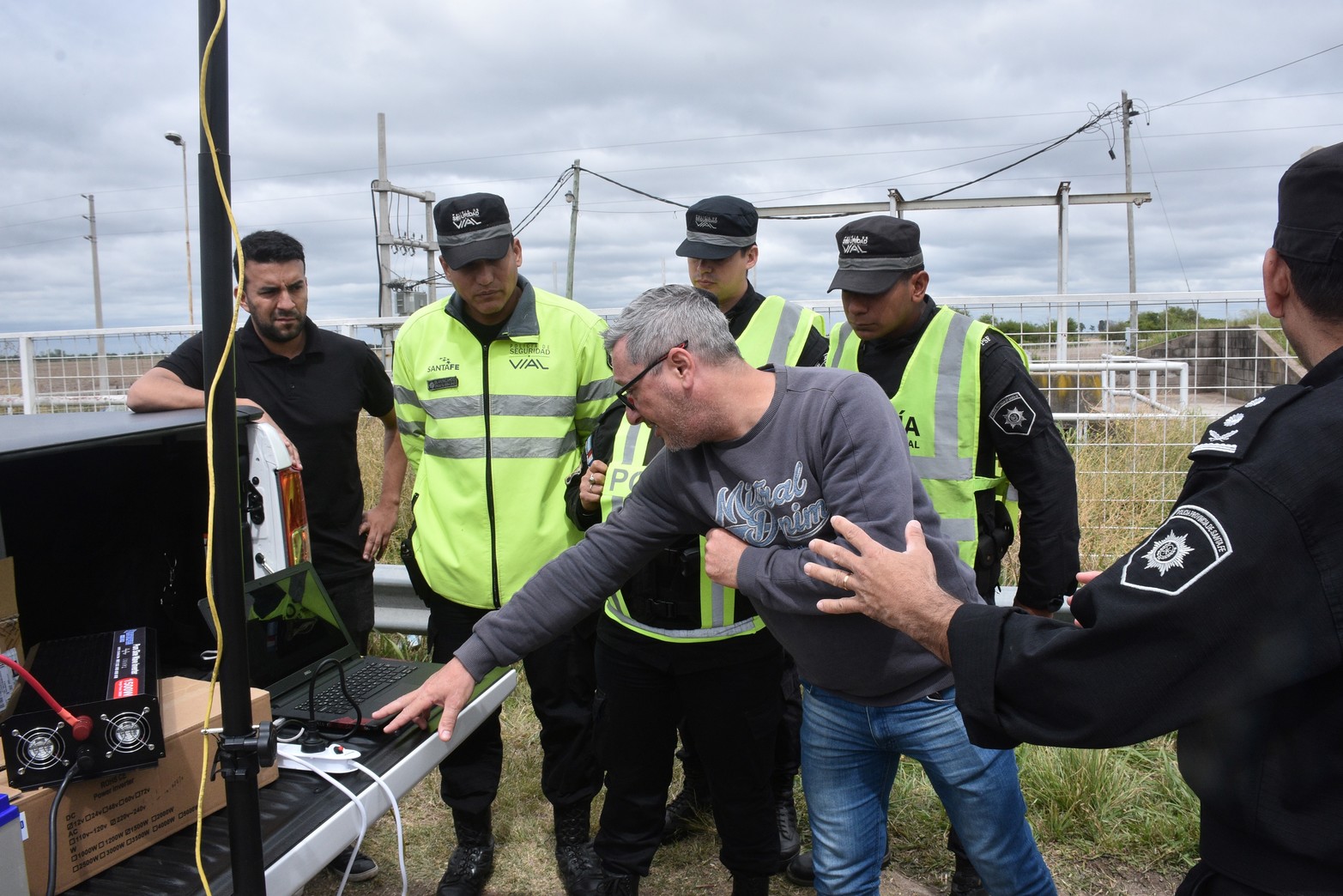 Cinemómetros y dispositivo PDA - pruebas de labrado de actas de infracción en Circunvalación de Santa Fe