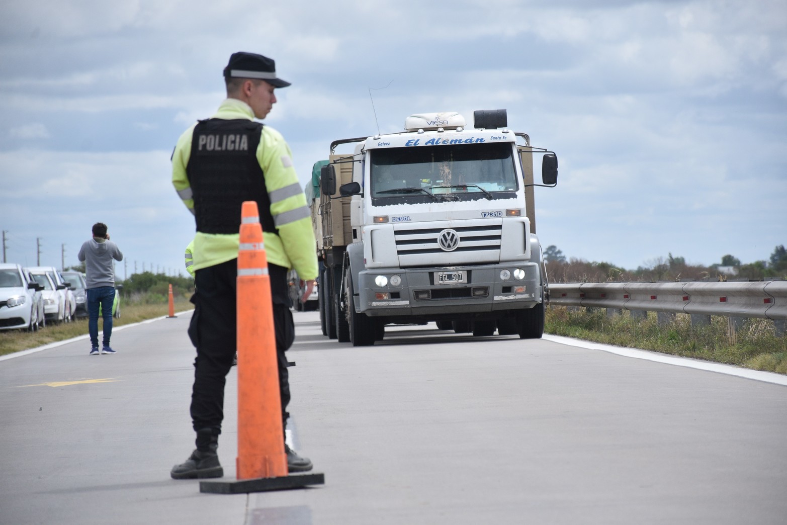 Cinemómetros y dispositivo PDA - pruebas de labrado de actas de infracción en Circunvalación de Santa Fe