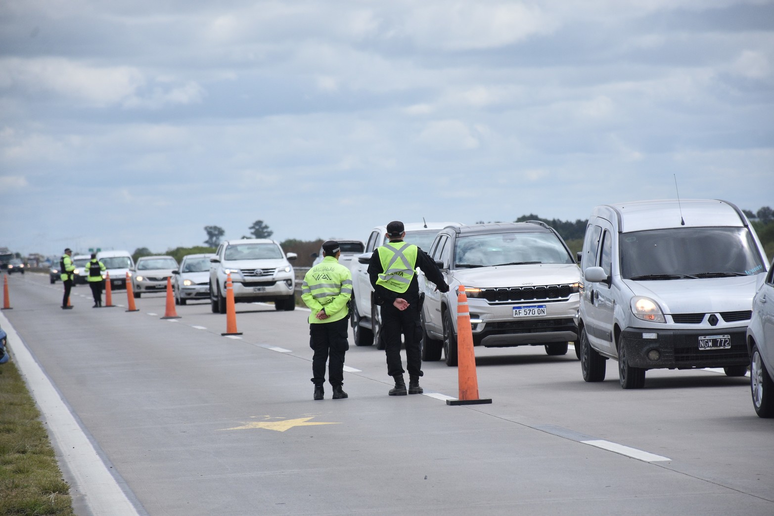 Cinemómetros y dispositivo PDA - pruebas de labrado de actas de infracción en Circunvalación de Santa Fe