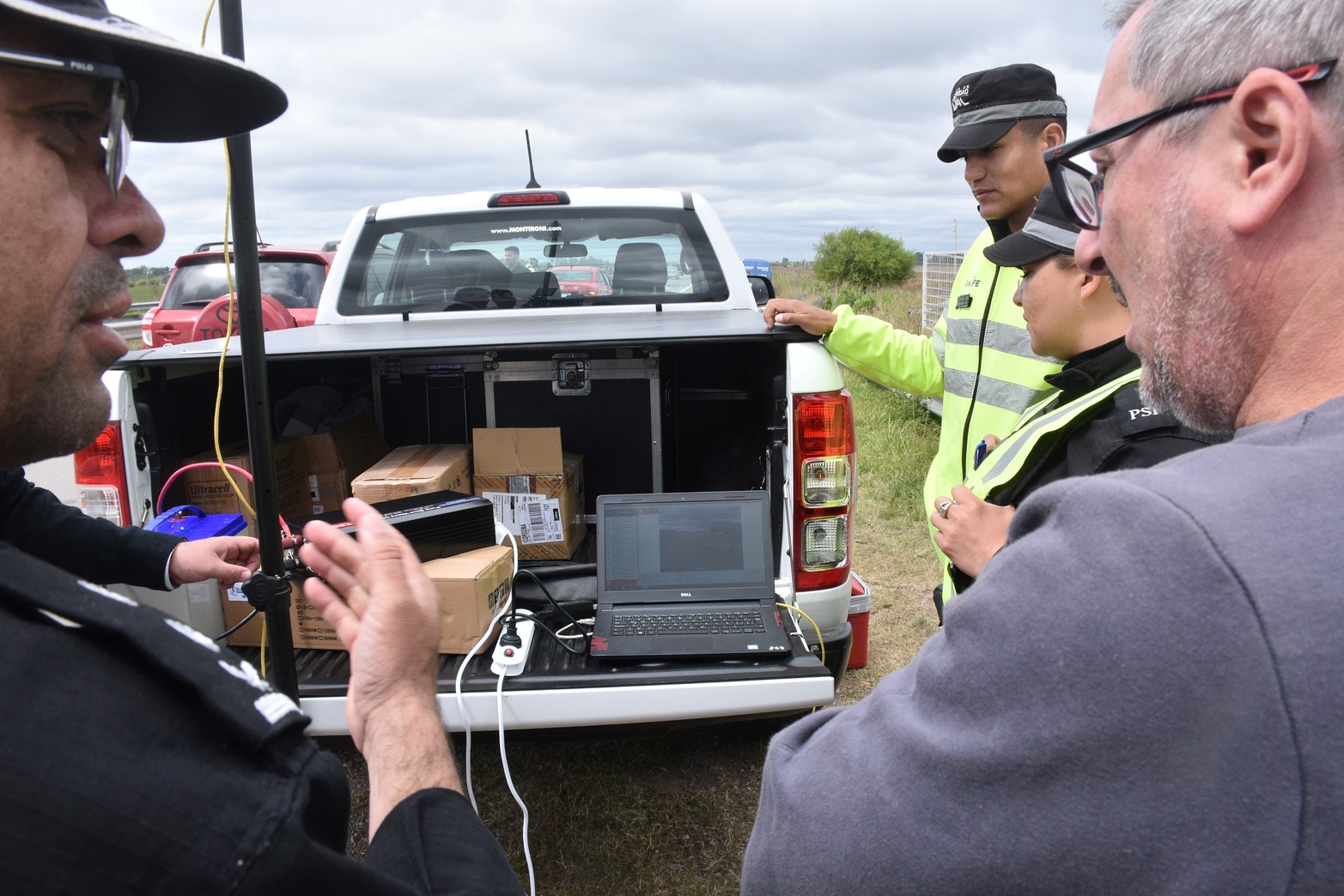 Cinemómetros y dispositivo PDA - pruebas de labrado de actas de infracción en Circunvalación de Santa Fe