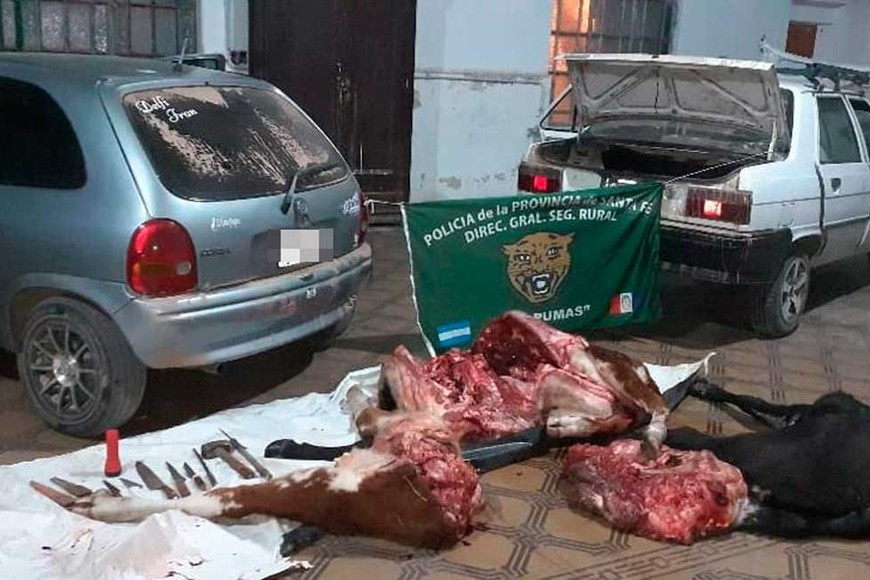 Los autos fueron secuestrados y los restos de las vaquillas devueltos a su dueño.