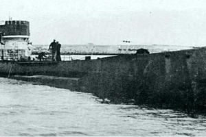 El submarino U-530 en el Puerto de Mar del Plata. Crédito: Wikipedia Commons