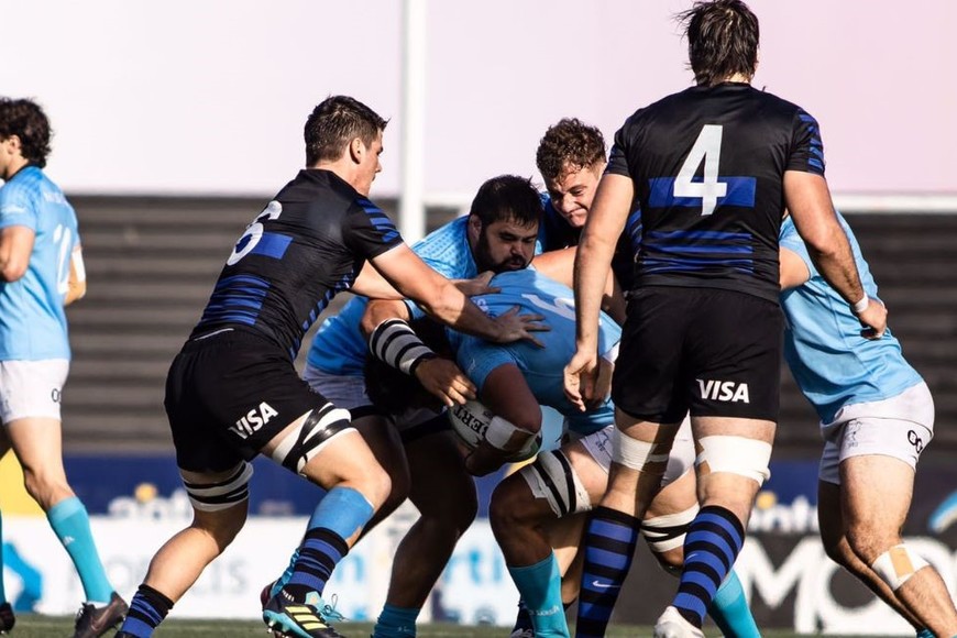 Argentina XV y su par de Uruguay, superaron y golearon previamente a USA Falcons. Crédito: Prensa URU.