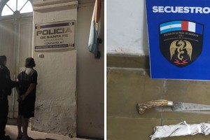 El sujeto fue arrestado y se le secuestró un arma blanca.