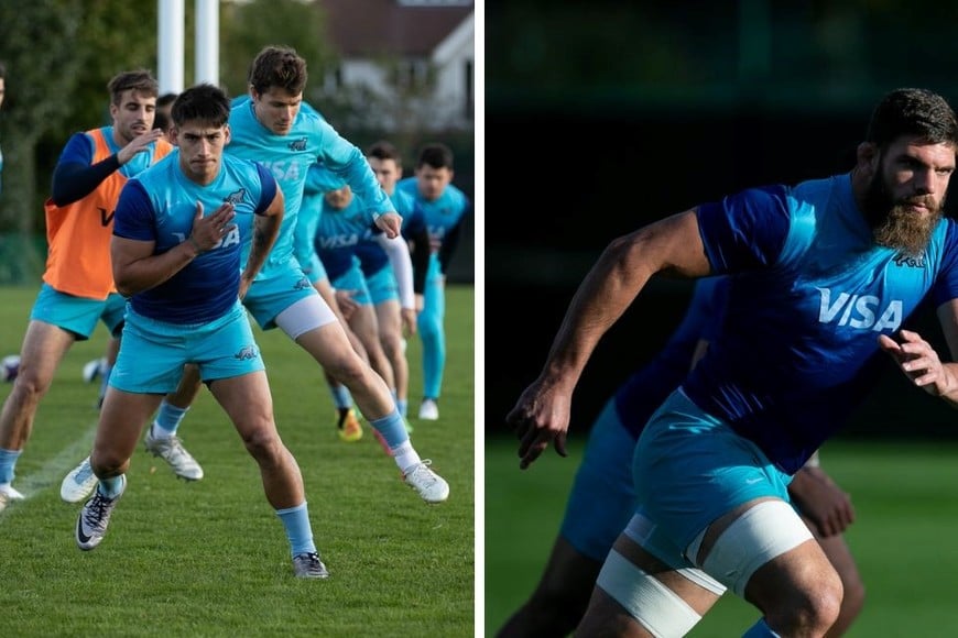 Eliseo Morales y Marcos Kremer. El joven medio scrum podría debutar con la camiseta de Los Pumas. Por su parte, al tercera línea entrerriano le redujeron la sanción y jugará desde el arranque. Crédito: Prensa UAR / Gaspafotos.