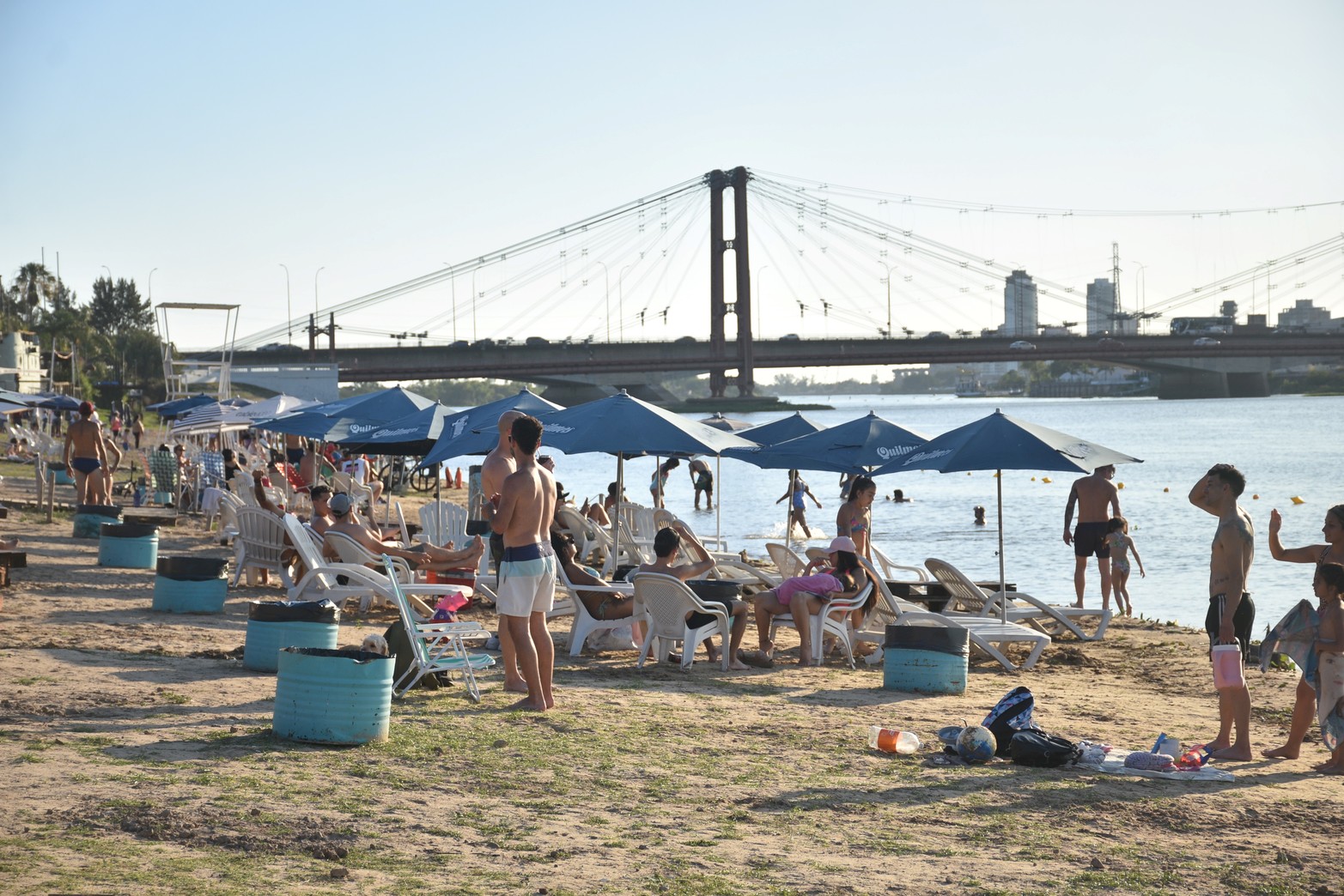 Arrancó la temporada de playa con un día caluroso