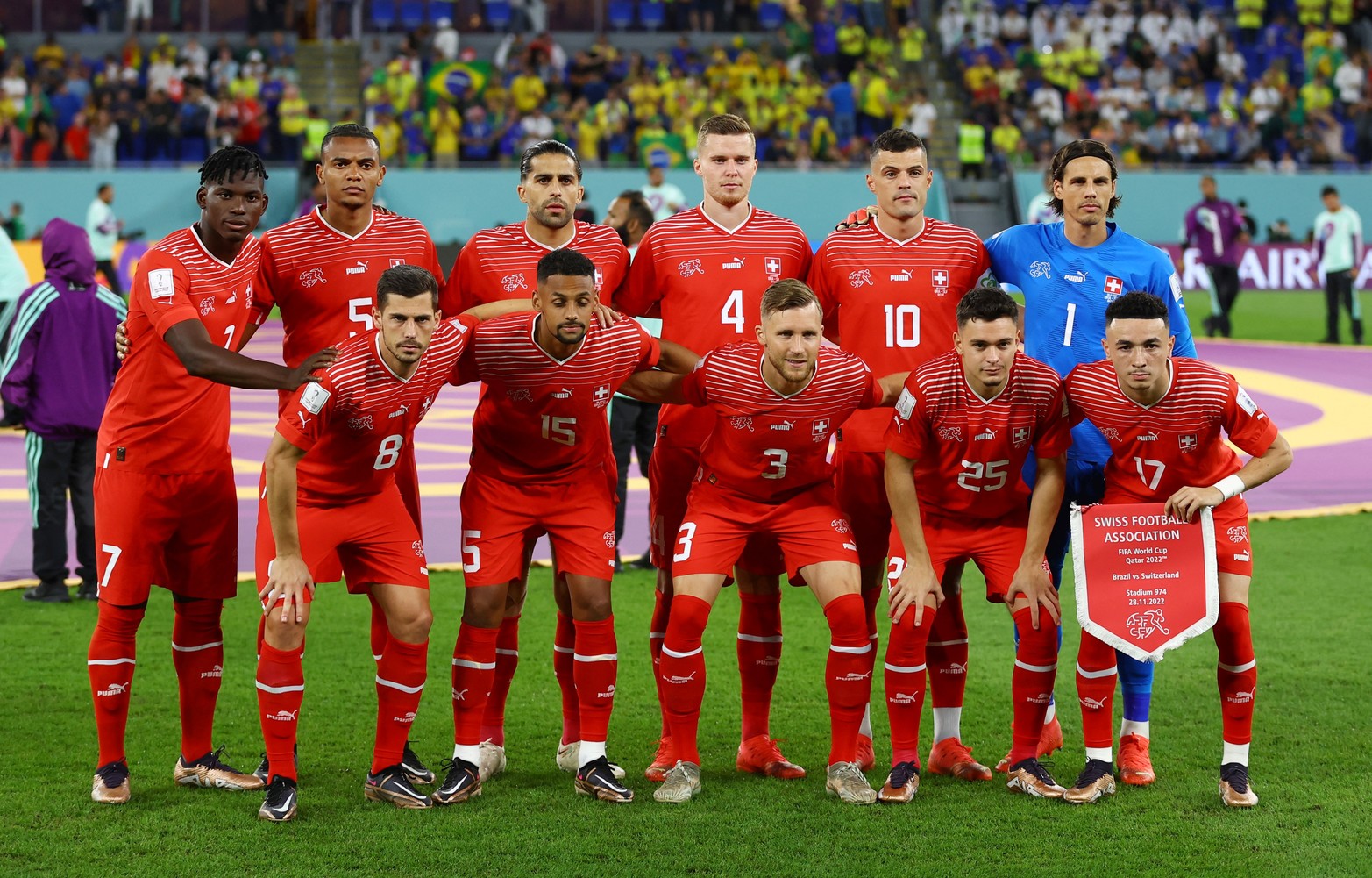 Por el grupo G, segunda fecha, Brasil enfrenta a Suiza. 
