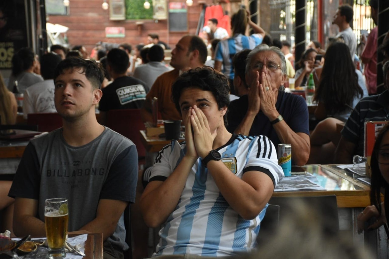 El aguante santafesino a la Selección. Foto: Pablo Aguirre