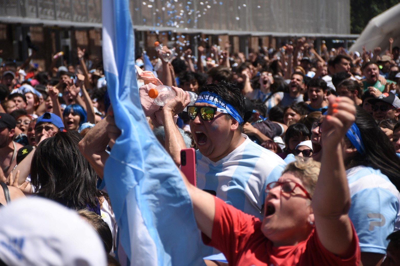Los festejos en Santa Fe. Argentina campeón mundial luego de 36 años. Foto Pablo Aguirre