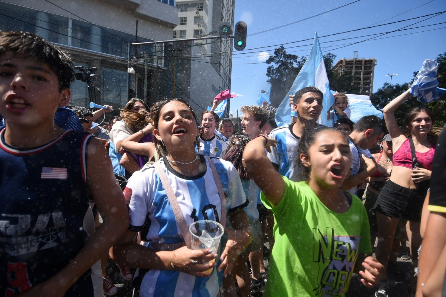 Los festejos en Santa Fe. Argentina campeón mundial luego de 36 años. Foto Pablo Aguirre