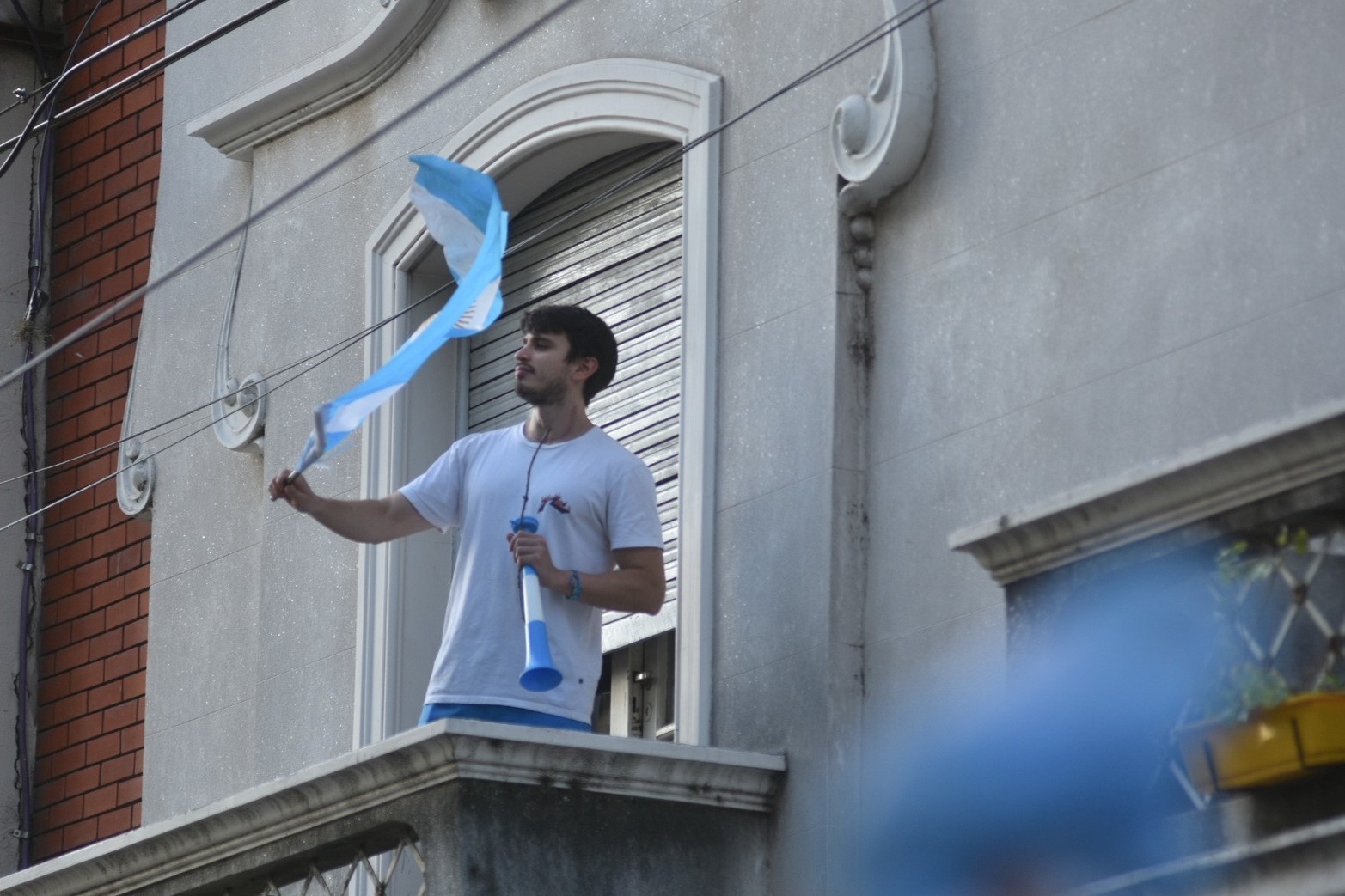 Los festejos en la costanera oeste, Argentina logró salir campeona del mundo en fútbol.