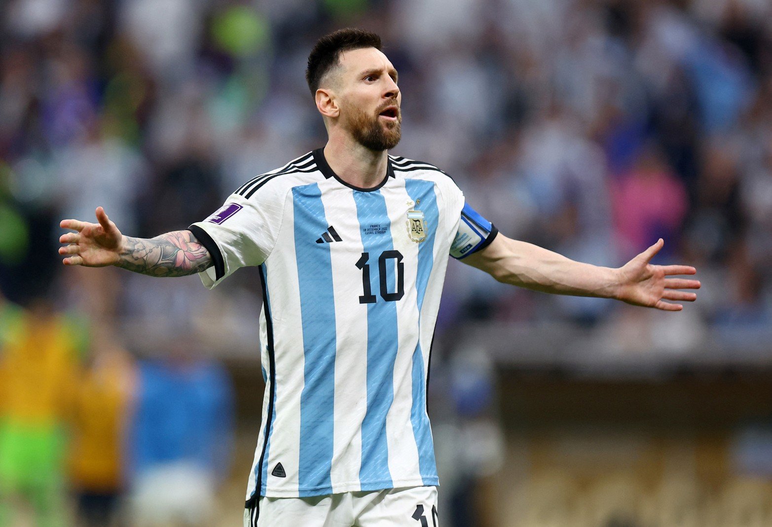 Los mejores encuadres de Lionel Messi, que dejó la final de la Copa del Mundo entre Argentina y Francia.