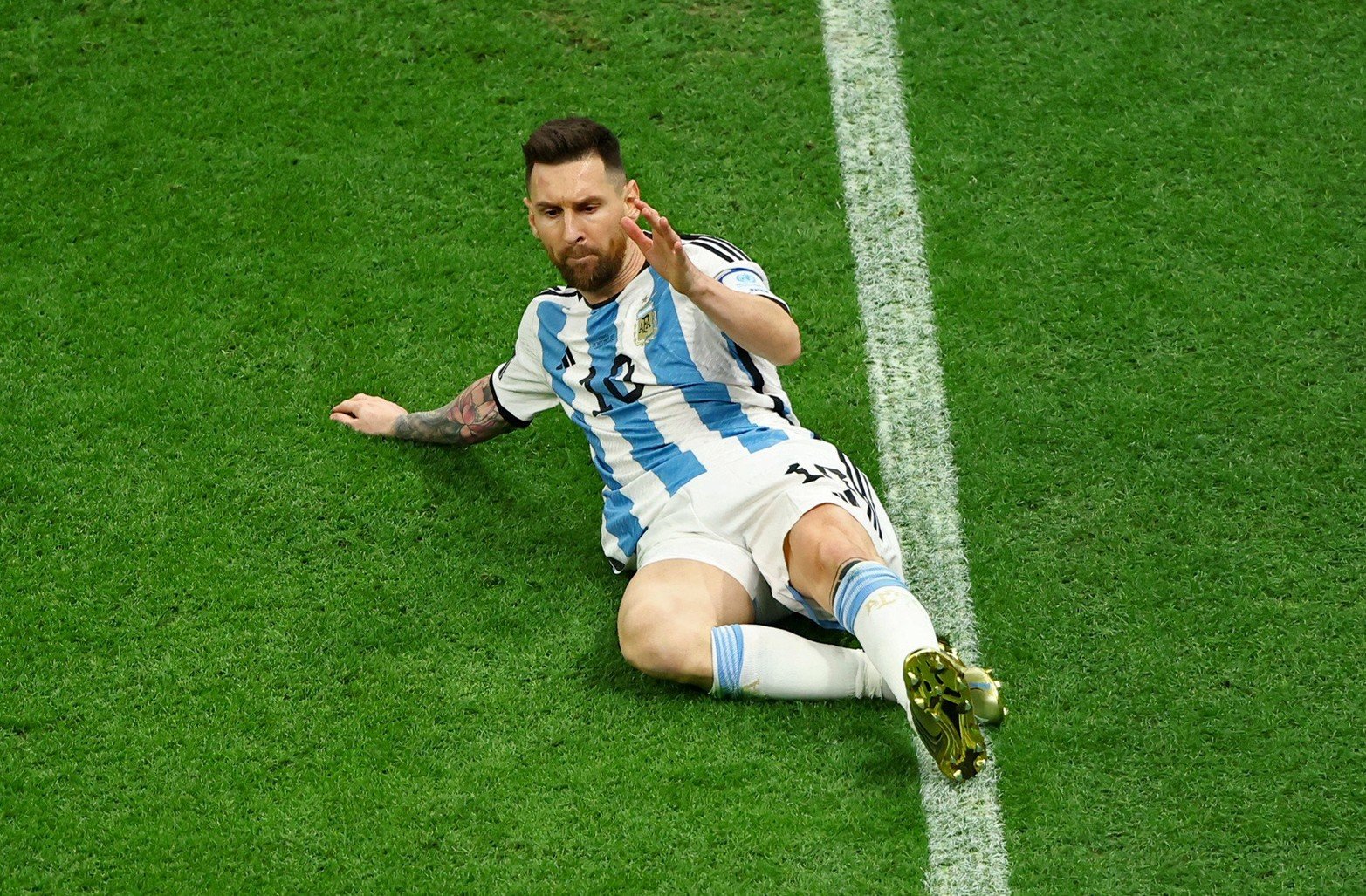 Los mejores encuadres de Lionel Messi, que dejó la final de la Copa del Mundo entre Argentina y Francia.