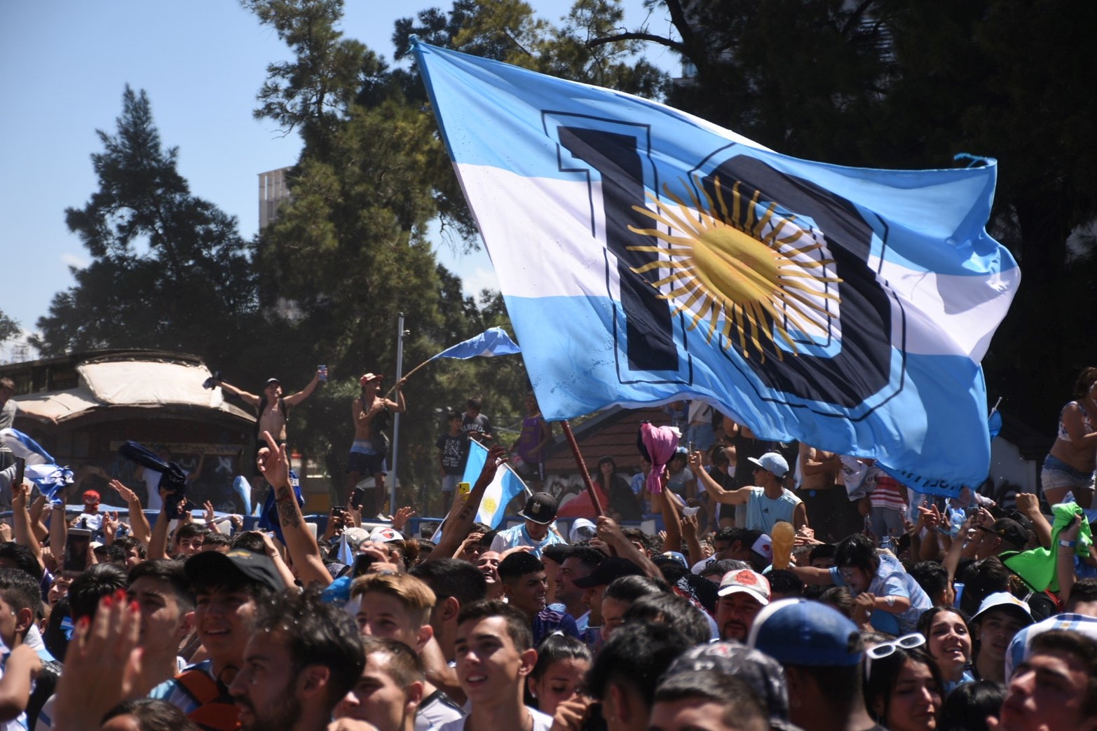 Los festejos en Santa Fe. Argentina campeón mundial luego de 36 años. Foto Pablo Aguirre