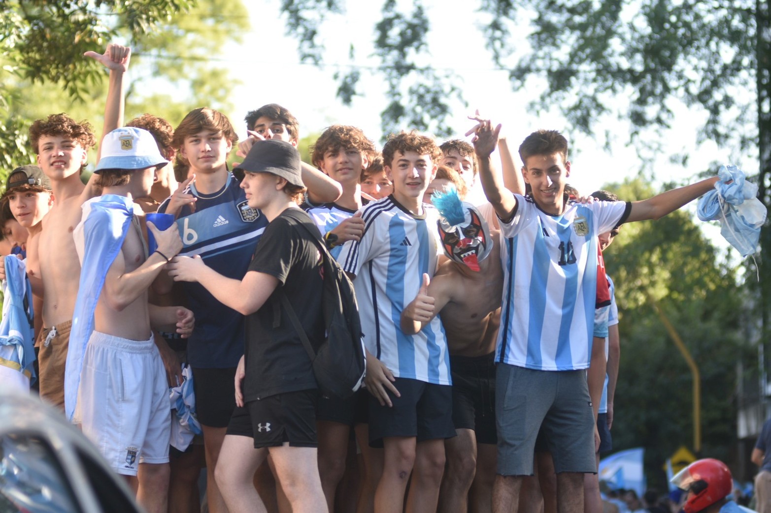 Los festejos en la costanera oeste, Argentina logró salir campeona del mundo en fútbol.