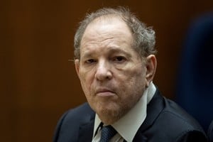 FILE PHOTO: Former film producer Harvey Weinstein appears in court at the Clara Shortridge Foltz Criminal Justice Center in Los Angeles, California, U.S., October 4, 2022. Harvey Weinstein was extradited from New York to Los Angeles to face sex-related charges. Etienne Laurent/Pool via REUTERS/File Photo