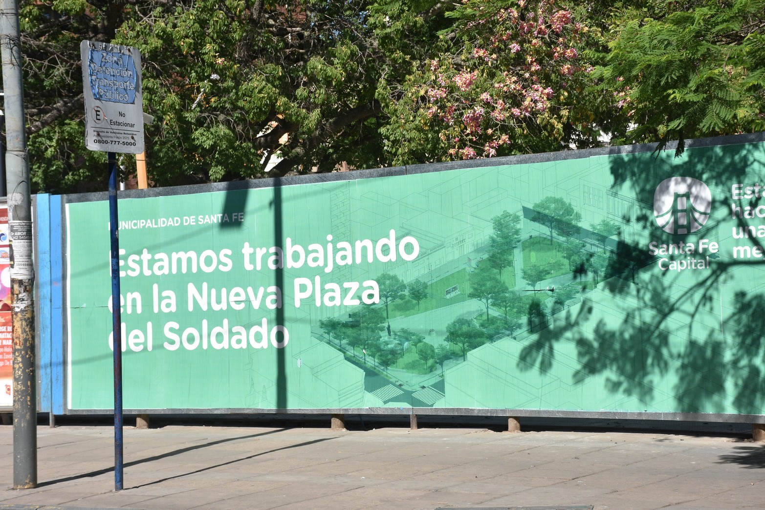 Avance de obras en Plaza del Soldado. Foto: Flavio Raina