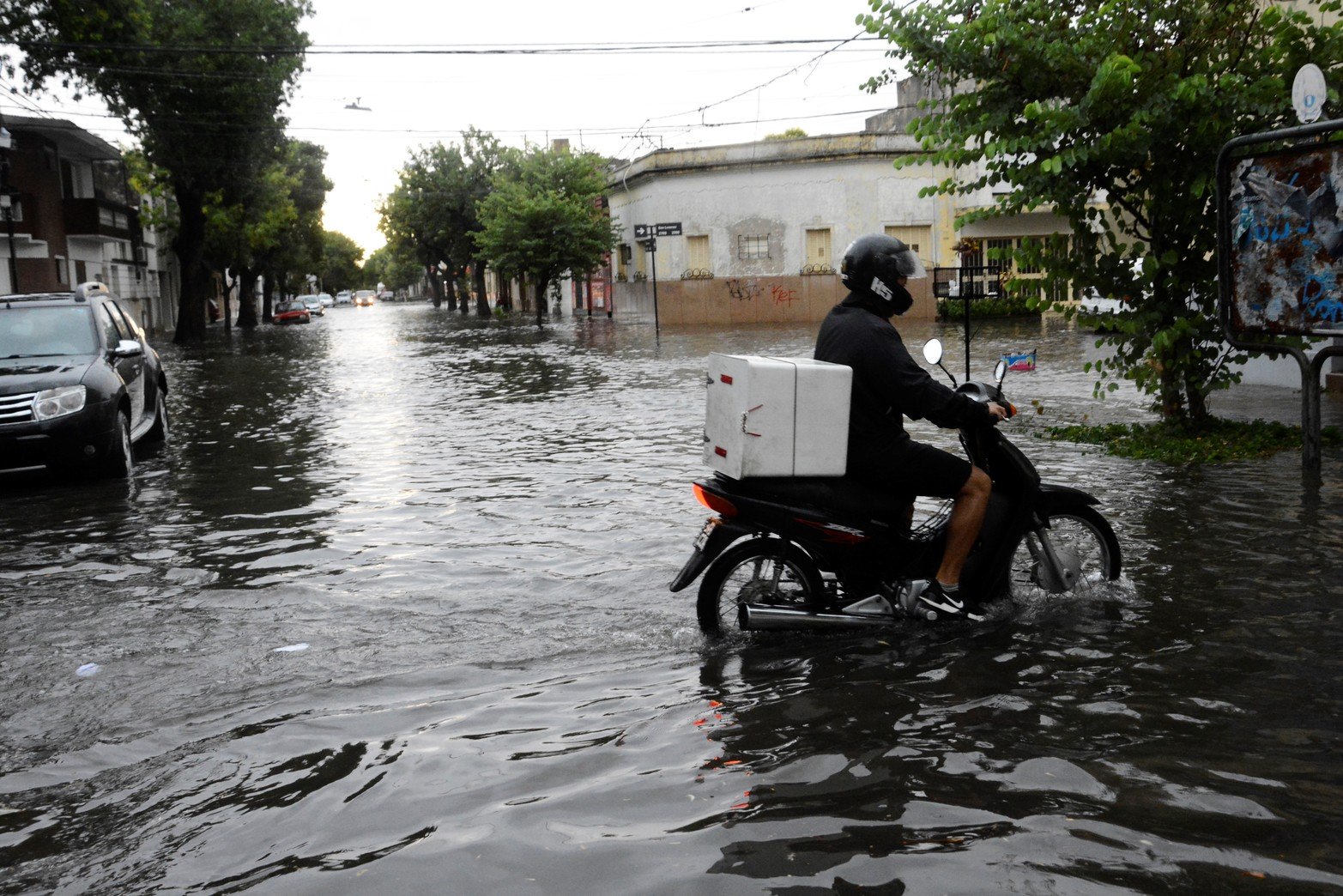 Por segundo día en la ciudad volvió a llover. Cayeron alrededor de 30 mm. hasta el mediodía.